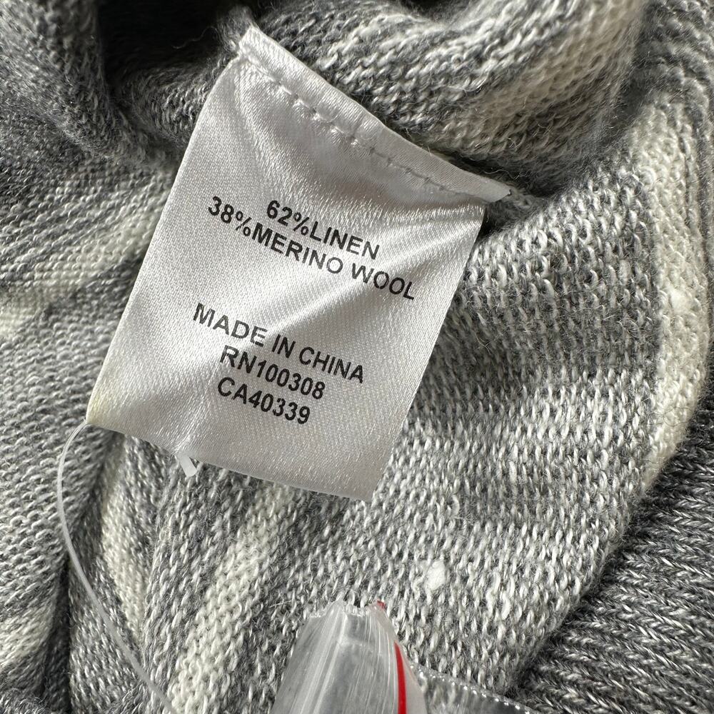 Peter Millar NWOT Keys Striped Linen and Merino Wool Blend Sweater Gray Size M - Picture 4 of 8